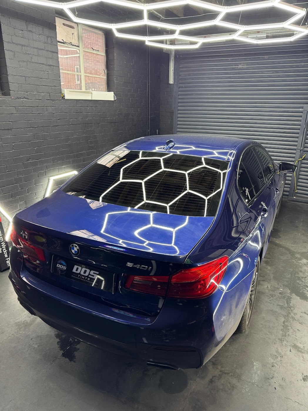 Dylan's BMW 540i after window tinting